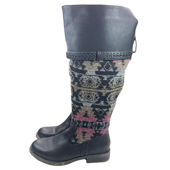 Madden Girl Shoes - Madden Girl Casttt Aztec Riding Boots 9.5M